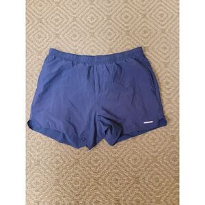 Womens dark blue fitness gear athletic shorts with inner liner and pockets